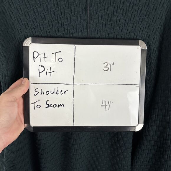 Shaquille O’Neal XLG Textured Sweater Cotton Blend Teal Forest Size 5XLT NWT - Picture 5 of 5